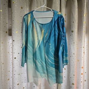 Elegant Blue Women's Top